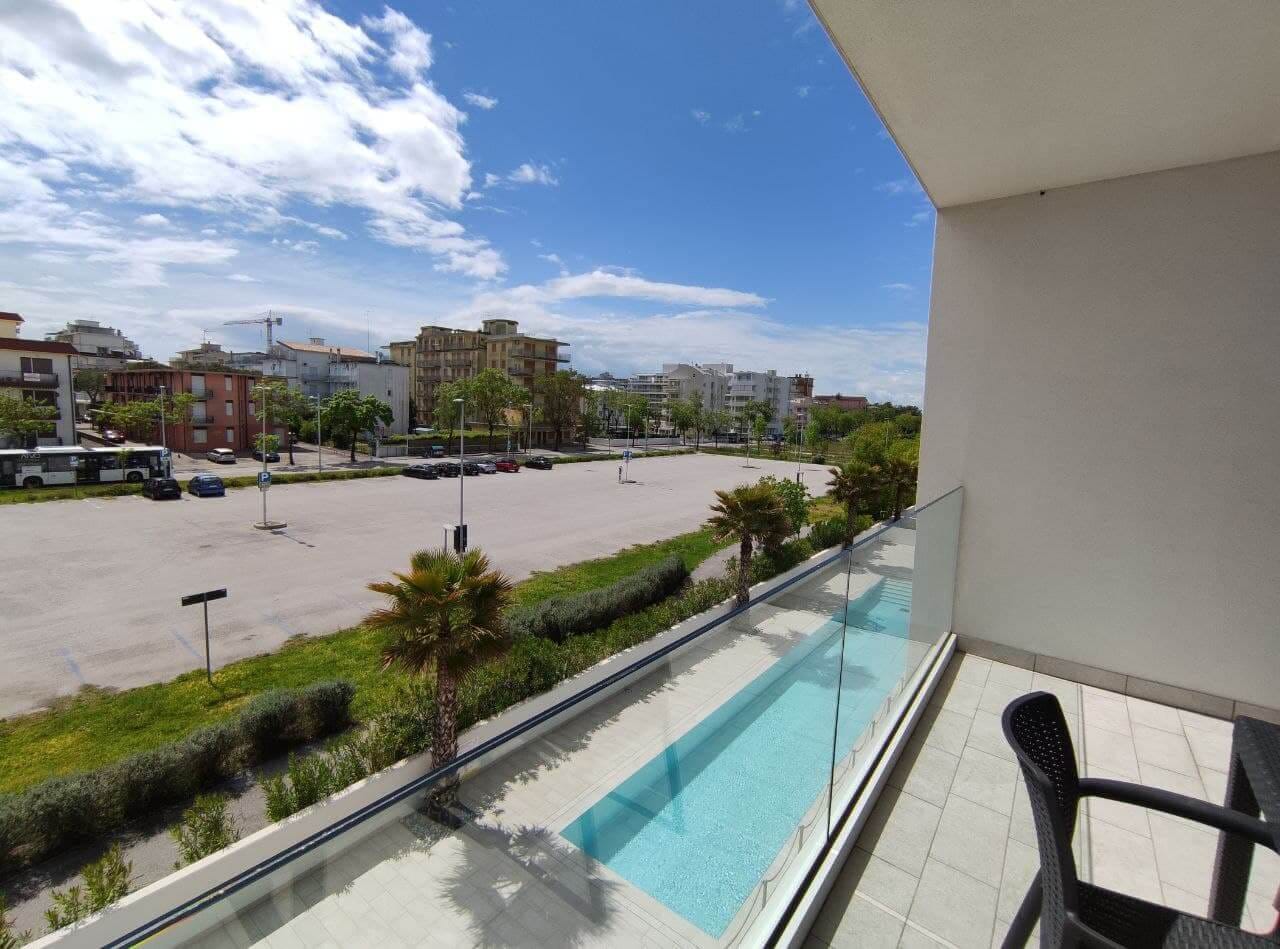 View from our apartment from Saint Tropez residence, Jesolo VE